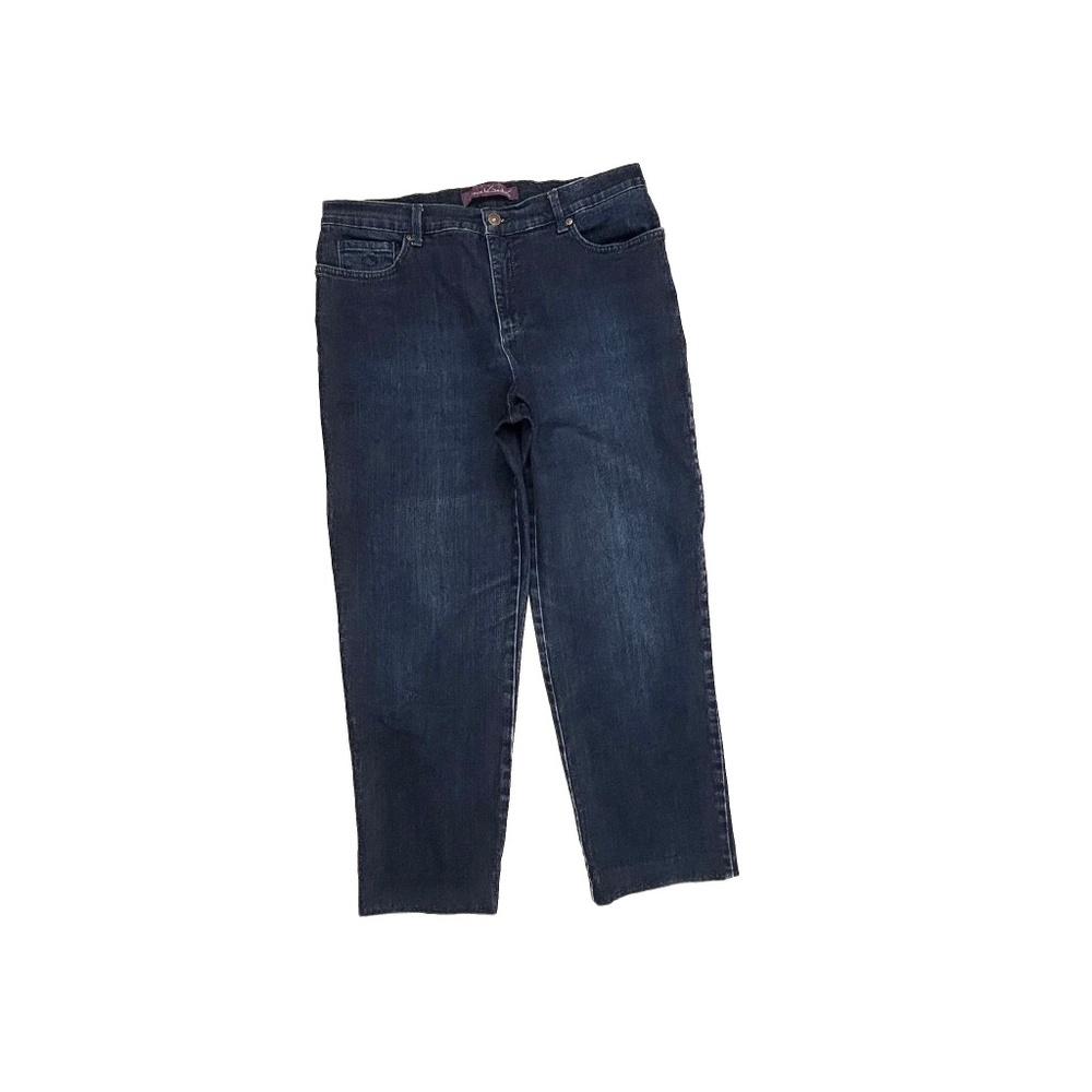 Gloria Vanderbilt Amanda Straight Leg Women's size 12P Dark Wash Blue Denim jean